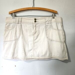 Plugg Tan Khaki Mini Skirt